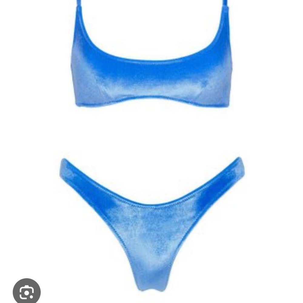 Triangl Maci Bikini Set in Sea Breeze (velvet)